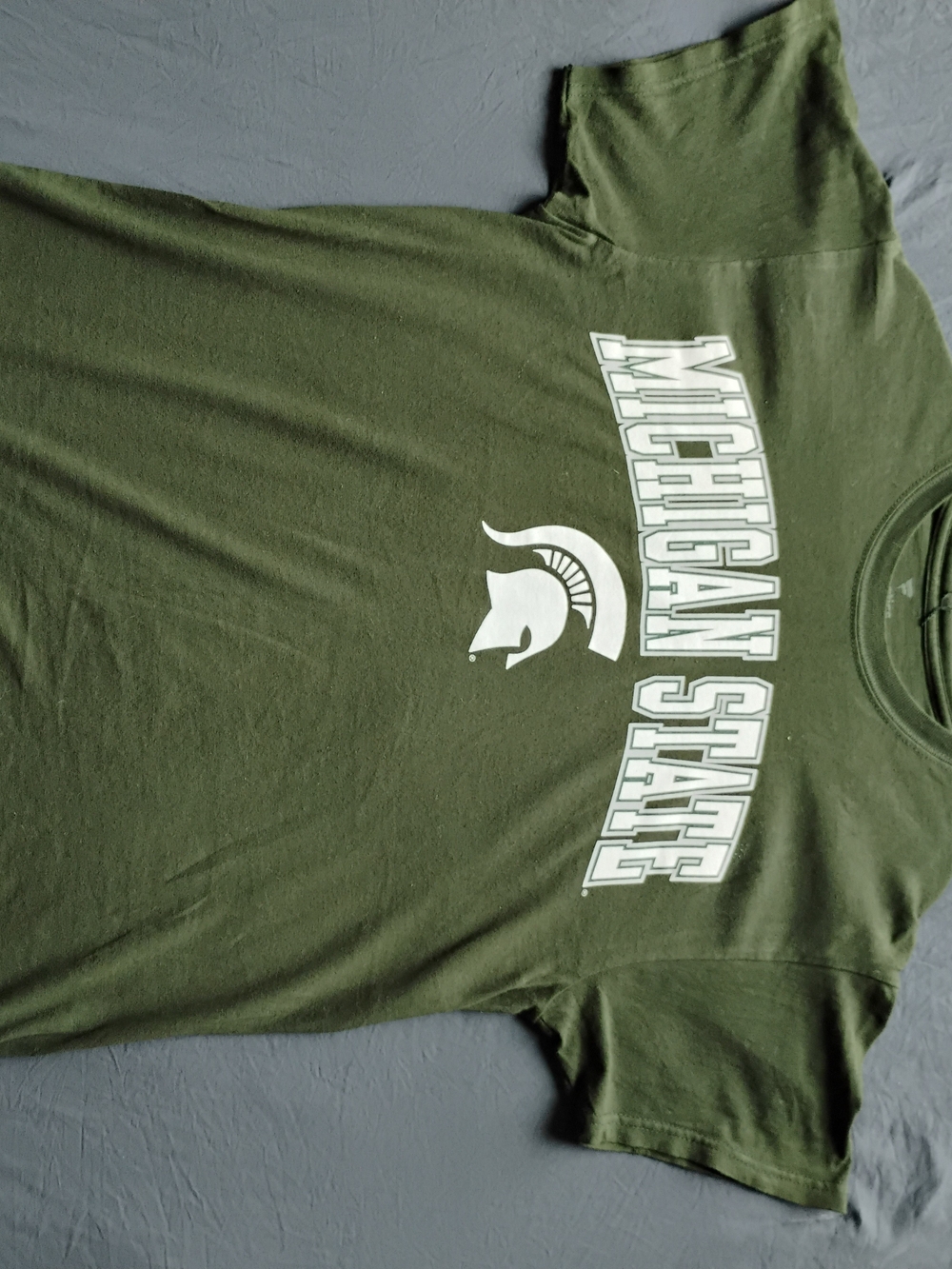 Fanatics Olive Green Michigan State Graphic Tee